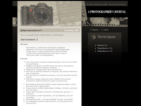 Photographer's Journal