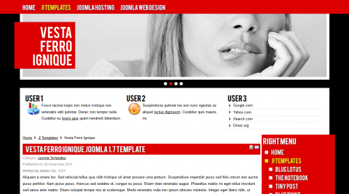 Fashion. Стильный шаблон сайта для Joomla 2.5