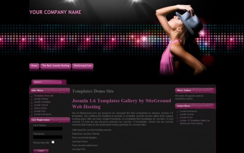 Flashdance. Красивый шаблон музыкального сайта для Joomla 2.5