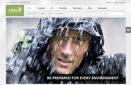 GK eSport. Шаблон интернет-магазина для Joomla 2.5