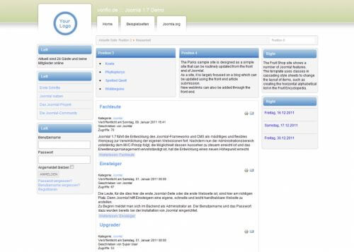 Massarbeit. Шаблон сайта о работе для Joomla 2.5