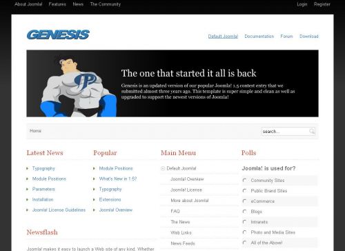 JP Genesis. Универсальный шаблон для Joomla 2.5