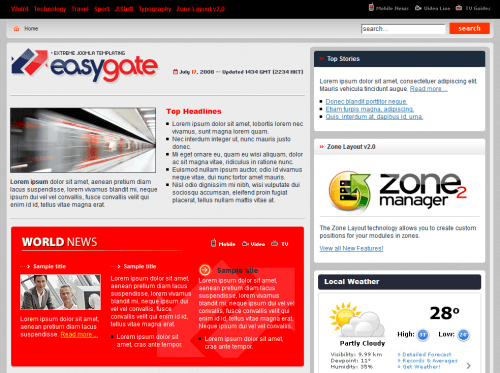 BT Easygate. Простой шаблон для Joomla 2.5.