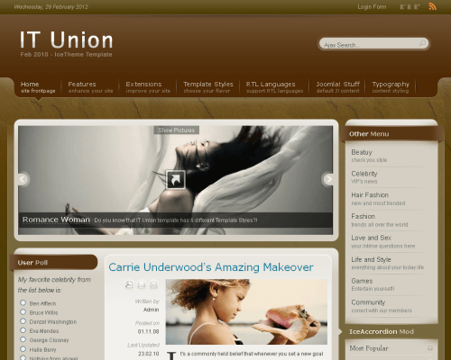 IT Union. Шаблон портала для Joomla 2.5.