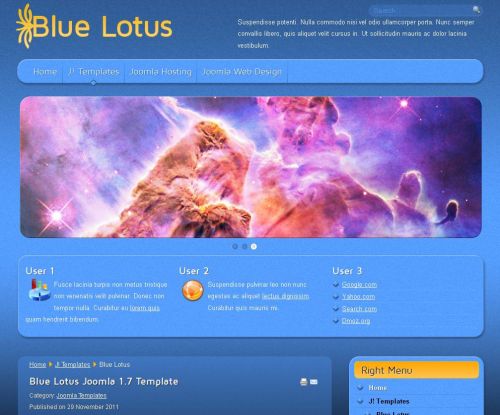 Blue Lotus. Универсальный шаблон для Joomla 2.5