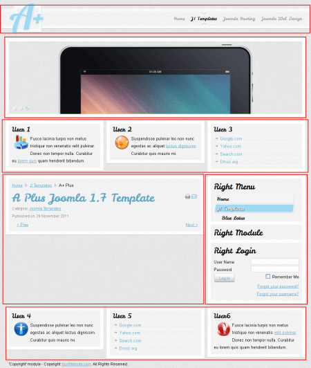 A+ Plus Blog. Шаблон блога для Joomla 2.5