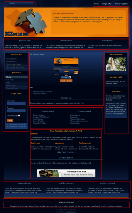 Bizconnect. Шаблон портала для Joomla 2.5 Bizconnect. Шаблон портала для Joomla 2.5