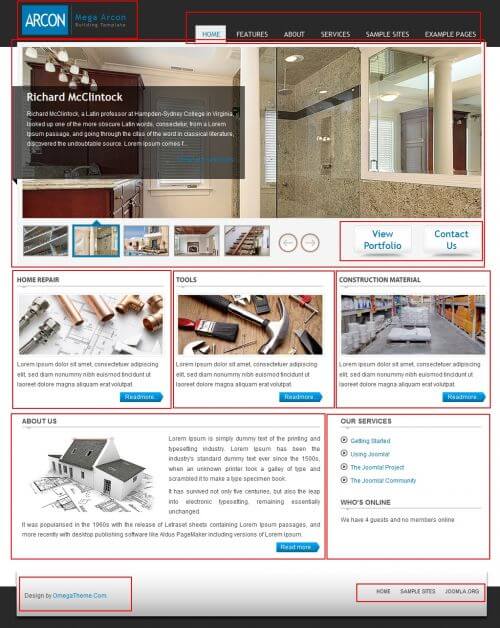 OT Arcon. Шаблон бизнес-сайта для Joomla 2.5