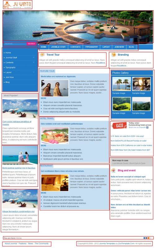 JV Winto. Шаблон сайта путешествия для Joomla 2.5 JV Winto. Шаблон сайта путешествия для Joomla 2.5