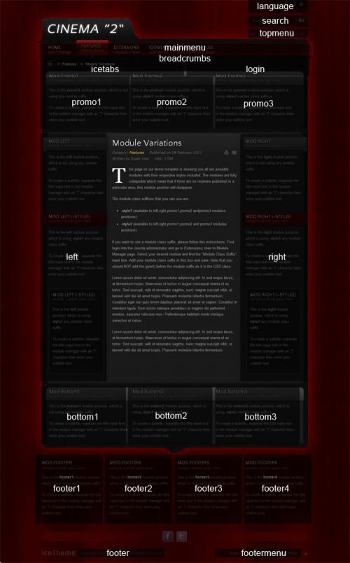 IT Cinema 2. Шаблон сайта о кино для Joomla 2.5.