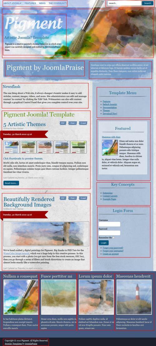 JP Pigment. Шаблон блога или портфолио для Joomla 2.5