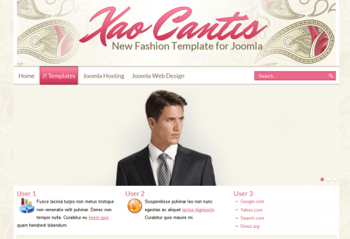 Xao Cantis. Профессиональный шаблон сайта о моде и одежде для Joomla 2.5