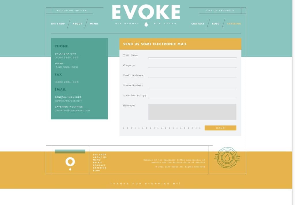 Contact • Cafe Evoke 