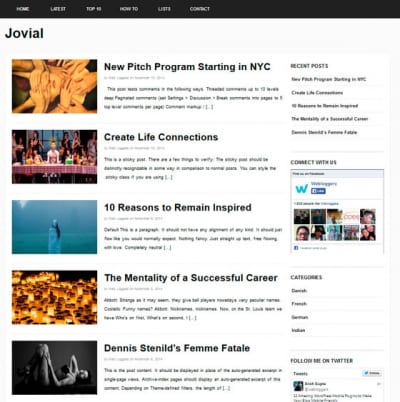 Шаблон WordPress - Jovial