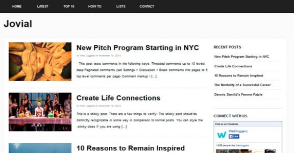 Шаблон Wordpress - Jovial
