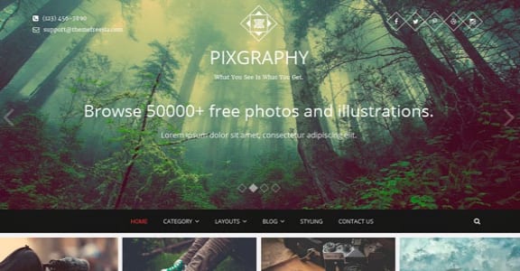 Шаблон Wordpress - Pixgraphy
