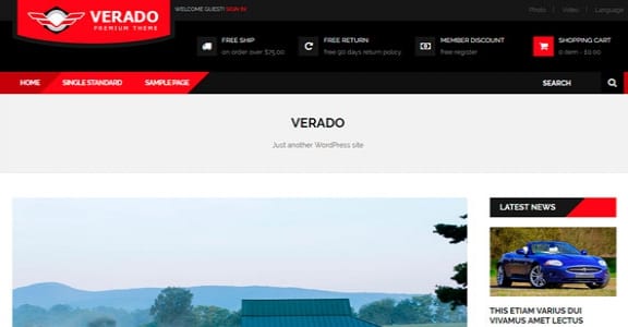 Шаблон Wordpress - Verado Lite