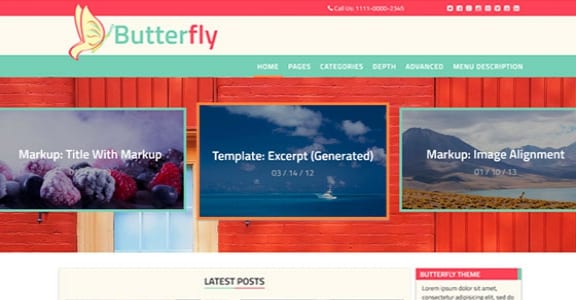 Шаблон Wordpress - Butterfly Abode