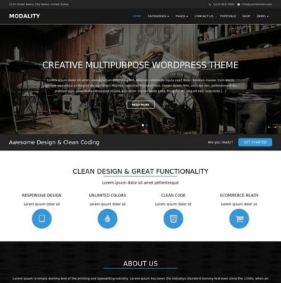 Шаблон WordPress - Modality