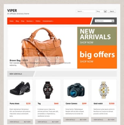 Шаблон WordPress - Viper