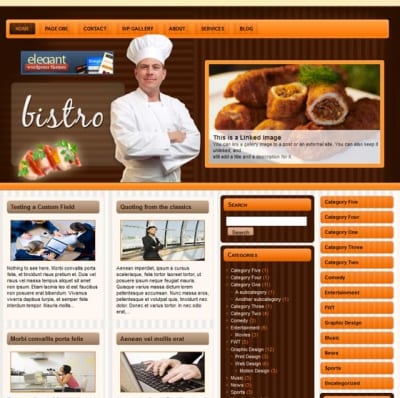 Шаблон WordPress - Bistro