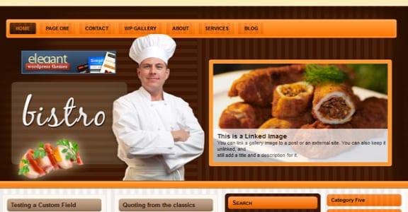 Шаблон Wordpress - Bistro