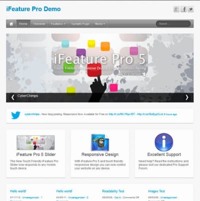 Шаблон WordPress - iFeature 5