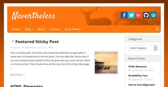 Шаблон Wordpress - Nevertheless