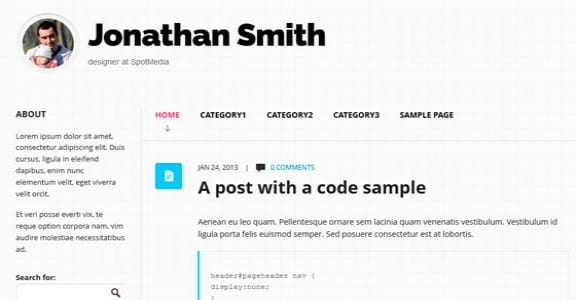 Шаблон Wordpress - Focused