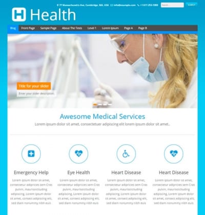 Шаблон WordPress - Health