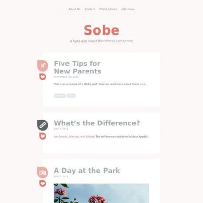 Шаблон WordPress - Sobe