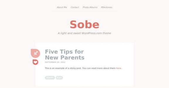 Шаблон Wordpress - Sobe