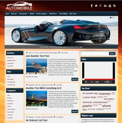 Шаблон WordPress - Automobile