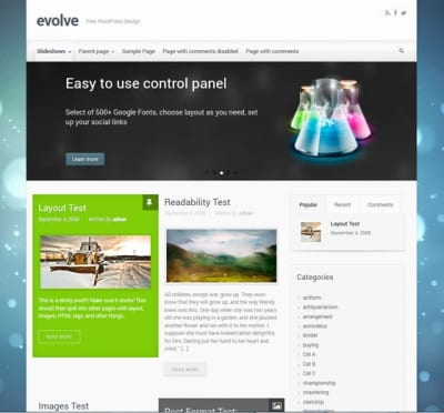 Шаблон WordPress - Evolve