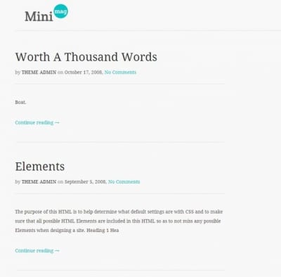 Шаблон WordPress - Minimag