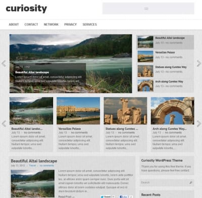 Шаблон WordPress - Curiosity