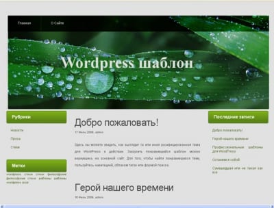 Шаблон WordPress - Detachable