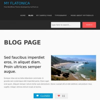 Шаблон WordPress - My flatonica