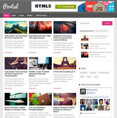 Шаблон WordPress - Portal