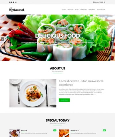 Шаблон WordPress - Restaurant