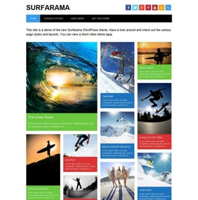 Шаблон WordPress - Surfarama