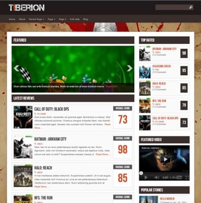 Шаблон WordPress - Tiberion