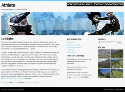 Шаблон WordPress - Athlete