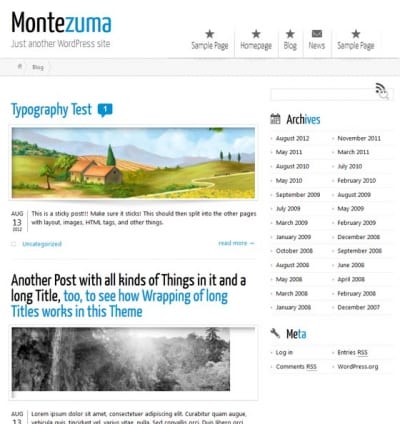 Шаблон WordPress - Montezuma
