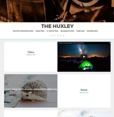 Шаблон WordPress - The Huxley
