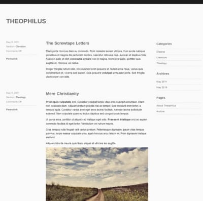 Шаблон WordPress - Theophilus