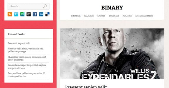 Шаблон Wordpress - Binary