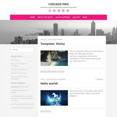 Шаблон WordPress - Chicago