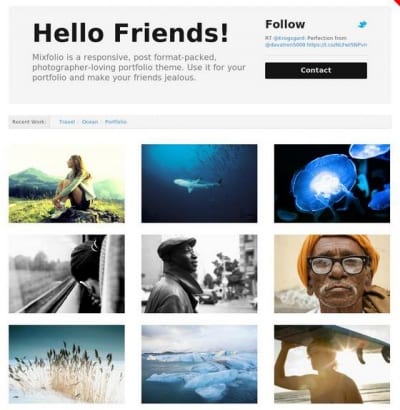 Шаблон WordPress - Mixfolio