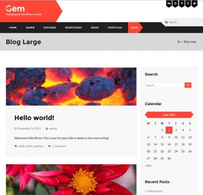 Шаблон WordPress - Gem